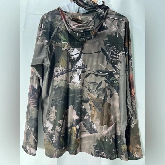 Bassdash Men's UPF 50+ Long Sleeve Hunting Hoodie With Mask FS06M, Size: S - NWT - Picture 9 of 13